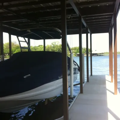boat on water near dock