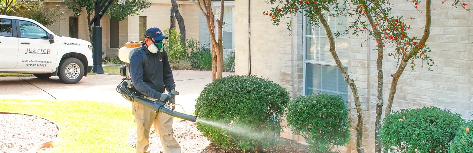 spraying for mosquitoes around home